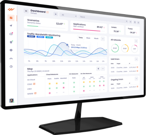 A Digital Experience Monitoring dashboard gives you an overview of the digital experience of your applications